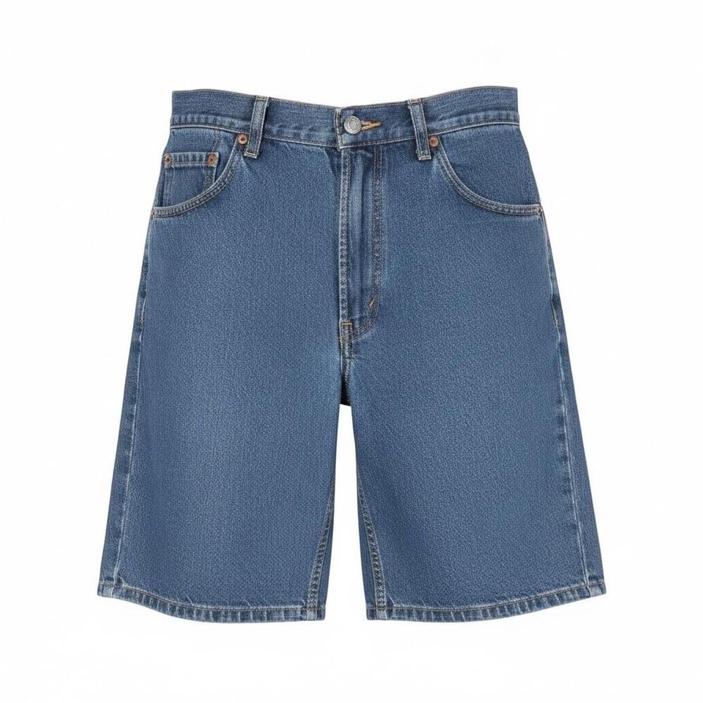 Levi's 550 Shorts Mens 33 Blue Bermuda Relaxed Fit 9 Inseam 5-Pocket Zip Fly